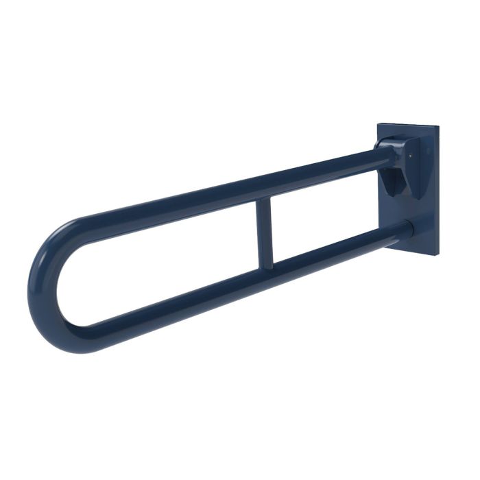 Fitzroy Of London 800mm Friction Hinged Grab Rail with Concealed Fixing - Dark Blue | Commercial Washrooms Fitzroy Of London 800mm Friction Hinged Grab Rail with Concealed Fixing - Dark Blue | Commercial Washrooms