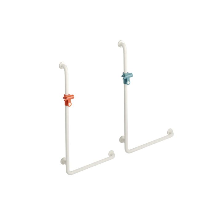 Hewi L-Shaped Support Rail with Shower Head Holder 