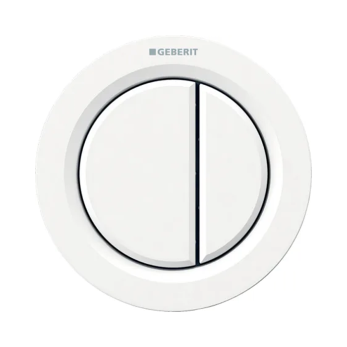 Geberit Type 01 remote flush actuation, round, pneumatic, dual flush, furniture actuator Geberit Type 01 remote flush actuation, round, pneumatic, dual flush, furniture actuator