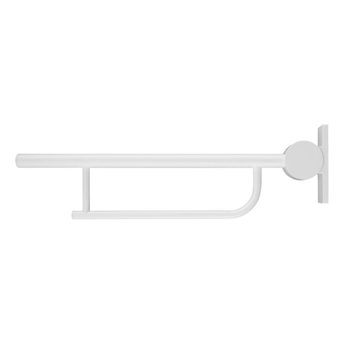 White Armitage Shanks Contour 21 Drop Down Hinged Arm Wall Support Rail
