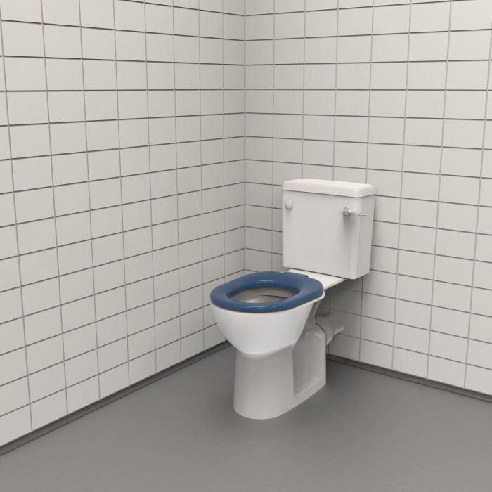 Fitzroy of London (formerly known as NYMAS Group) Close Coupled Doc M Toilet with Blue Seat