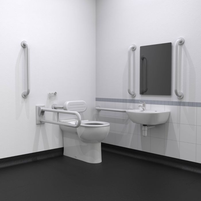 Fitzroy Of London Premium Rimless Back To Wall Doc M Toilet Pack with Concealed Fixings Fitzroy Of London Premium Rimless Back To Wall Doc M Toilet Pack with Concealed Fixings