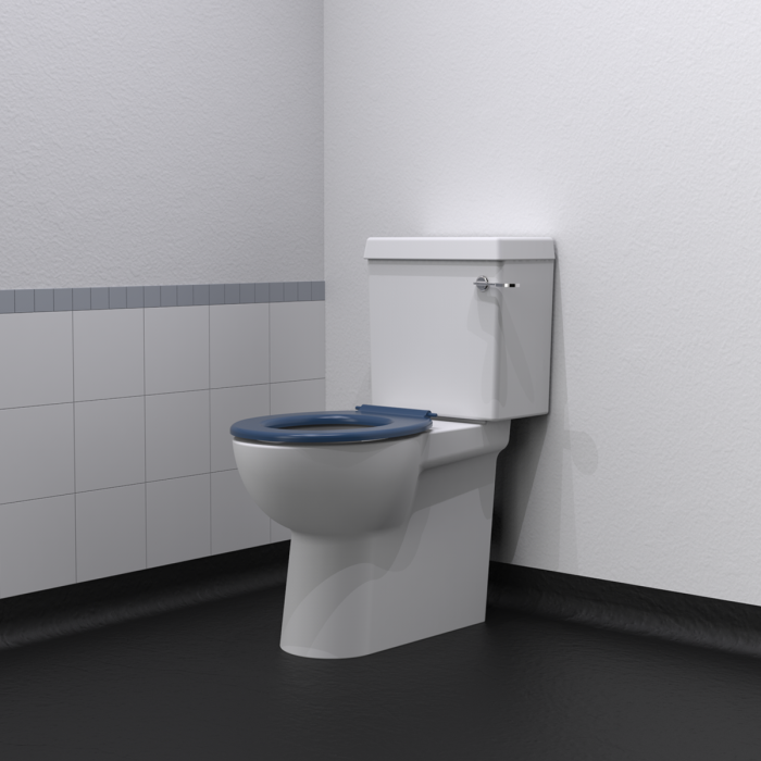 Fitzroy Of London Premium Rimless Close Coupled Doc M Ware Set with Pan - Dark Blue | Commercial Washrooms Fitzroy Of London Premium Rimless Close Coupled Doc M Ware Set with Pan - Dark Blue | Commercial Washrooms