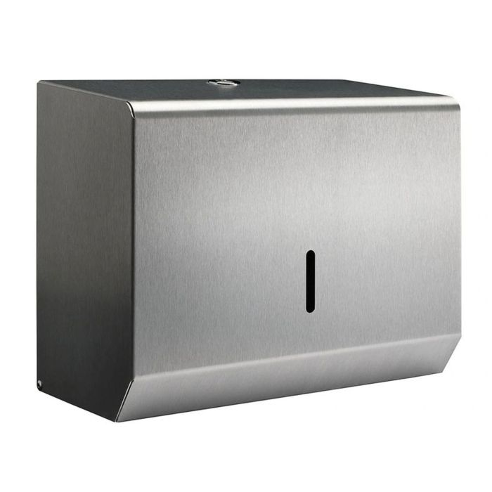 C-Fold/Multifold Hand Towel Dispenser - Brushed Stainless Steel, Small | Commercial Washrooms C-Fold/Multifold Hand Towel Dispenser - Brushed Stainless Steel, Small | Commercial Washrooms