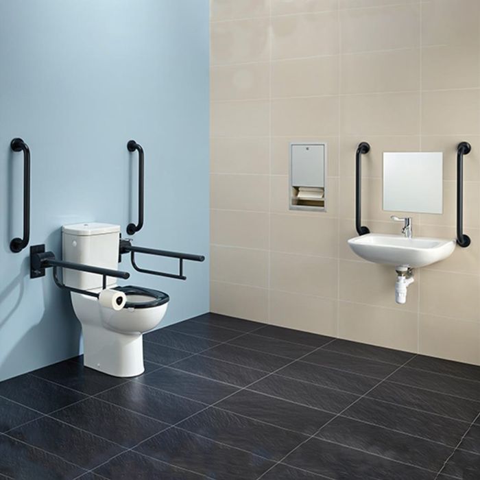 Armitage Shanks Doc M Contour 21+ Peninsular Care Pack | Charcoal | Commercial Washrooms Armitage Shanks Doc M Contour 21+ Peninsular Care Pack | Charcoal | Commercial Washrooms