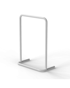 Floor Mounted U-Rail, 725mm, White - Fitzroy of London