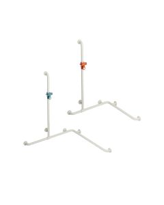 Shower Grab Rail with Sideways Adjustable Vertical Support Bar and Shower Head Holder