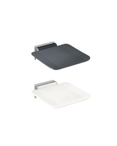 Hewi System 900 Satin Stainless Steel Hinge 350mm Folding Shower Seat | White or Anthracite Finish