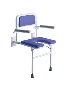 Horse Shoe Folding Seat c/w Legs & Arms Blue