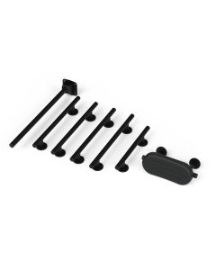Fitzroy Of London Grab Rail Only Doc M Pack With Luxury Concealed Fixing Grab Rails And Back Rest - Matt Black | Commercial Washrooms
