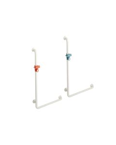 Hewi L-Shaped Support Rail with Shower Head Holder 