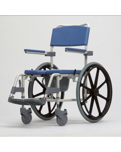 Aston Aluminium Shower Chair Commode with 24" Wheels