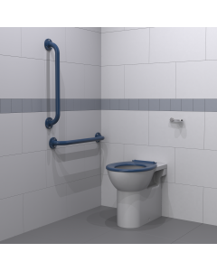 Back To Wall Ambulant Doc M Toilet Pack with Steel Exposed Fixings - Fitzroy Of London