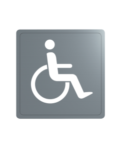 Delabie | DVS Disabled Toilet Sign - Satin Stainless Steel