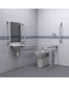 Fitzroy Of London Back To Wall Doc M Disabled Toilet Pack with Exposed Fixings