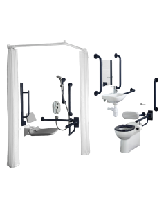 Ideal Standard Contour 21 Back To Wall Doc M Toilet and Doc M Shower Room Pack | Blue