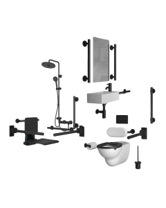 Ideal Standard Contour 21 Wall Hung Doc M Toilet and Doc M Shower Room Pack 