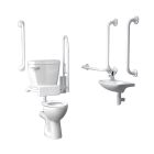 Inta Standard Doc M Pack with 6L Low Level Disabled Toilet, DM600WH