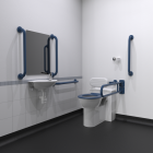 Fitzroy Of London Back To Wall Doc M Toilet Pack with Concealed Fixings - Dark Blue | Commercial Washrooms
