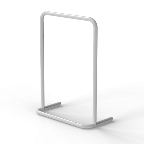 Floor Mounted U-Rail, 725mm, White - Fitzroy of London