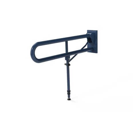 Fitzroy Of London 800mm Friction Hinged Rail With Leg and Concealed Fixing - Dark Blue | Commercial Washrooms