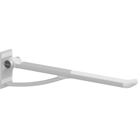 Pressalit Care PLUS Foldable White Grab bar - 850mm for Elderly or Wheelchair users