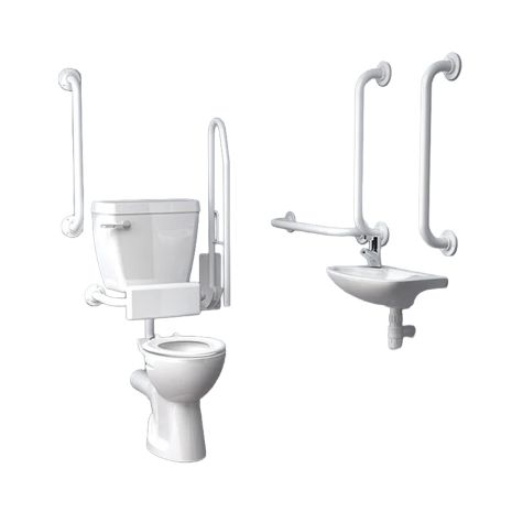 Inta Standard Doc M Pack with 6L Low Level Disabled Toilet, DM600WH