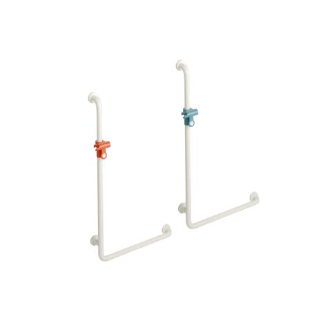 Hewi L-Shaped Support Rail with Shower Head Holder 