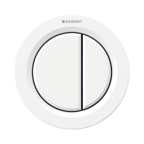 Geberit Type 01 remote flush actuation, round, pneumatic, dual flush, furniture actuator