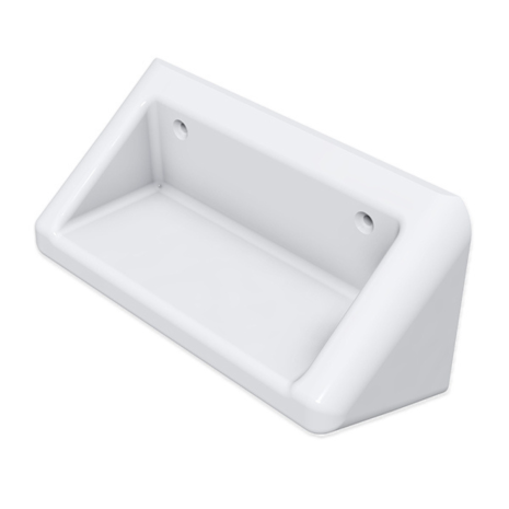 Anti-Ligature Solid Surface Shelf, 235mm with Front Fixings