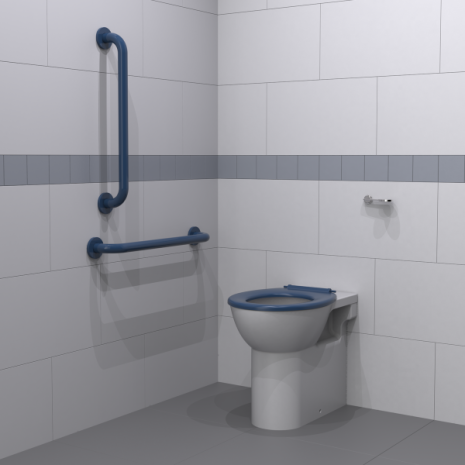 Back To Wall Ambulant Doc M Toilet Pack with Steel Concealed Fixings - Fitzroy Of London