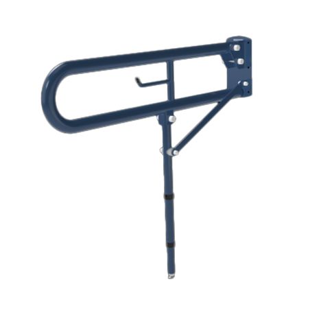 Fitzroy Of London Trombone Lift And Lock Steel Hinged Support Rail, Toilet Roll Holder and Leg