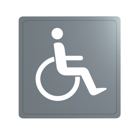 Delabie | DVS Disabled Toilet Sign - Satin Stainless Steel