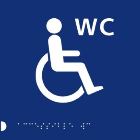Disabled Braille Toilet Sign - Plastic 