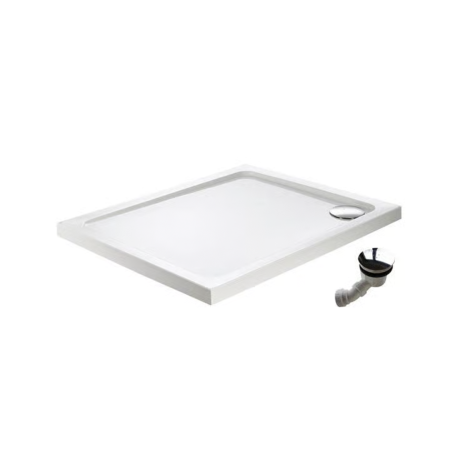 Rectangular Low Level Shower Tray and Waste 900 x 760mm