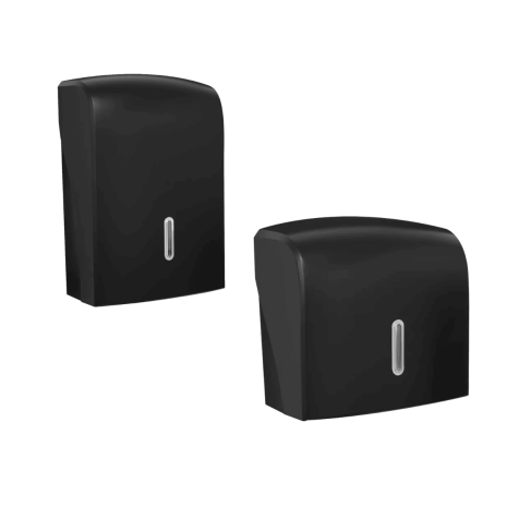 HALO Black Hand Towel Dispenser (Silver Window)