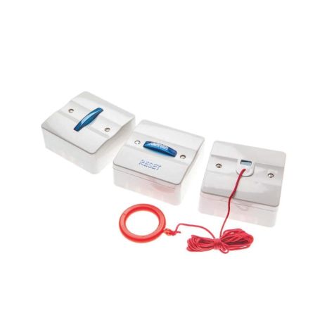 Disabled Toilet Room Alarm Kit System - White Plastic