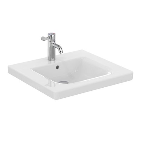 S0822(01) Edit Assist 60cm Accessible Washbasin, 1 taphole with overflow