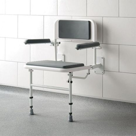 Deluxe Padded Fold Down Shower Seat with Padding 