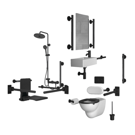 Ideal Standard Contour 21 Wall Hung Doc M Toilet and Doc M Shower Room Pack 