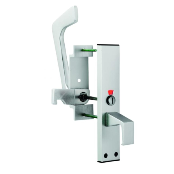 Disabled Toilet Door Lock - Satin Anodised Aluminium
